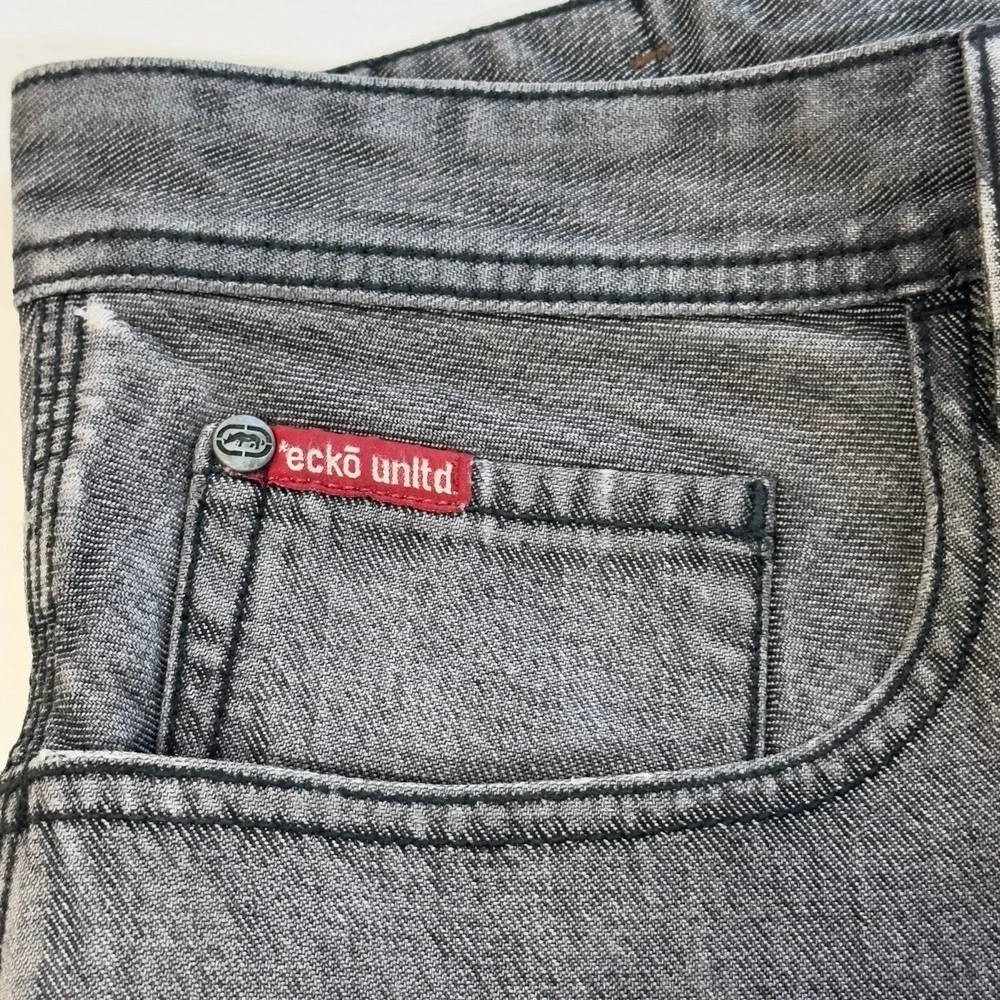 Ecko Unltd Carpenter Jeans Mens 34 Gray Foundry Denim Foundry Relaxed Streetwear